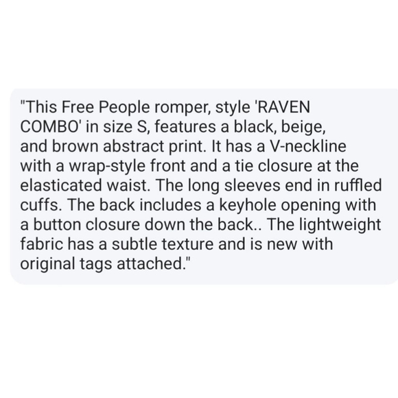 Free People All The Right Ruffles Romper Size S Black NWT - Picture 10 of 10